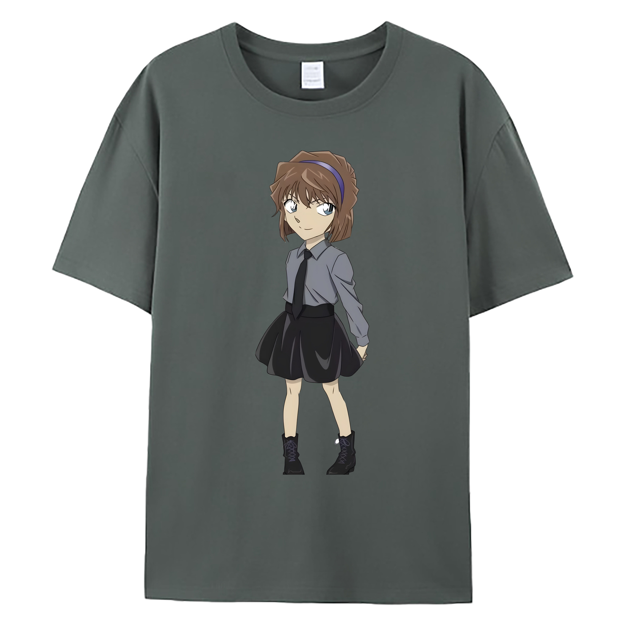 （画像用） 名探偵コナン 灰原 哀 はいばら あい Detective Conan Anita Hailey、Vi Graythorn Haibara Ai 綿100％ メンズ半袖Tシャツ｜肌触りやわらか＆通気性